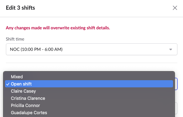 Bulk Shift Actions (edit, delete, copy/paste)