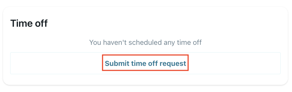 Submit a Time Off Request