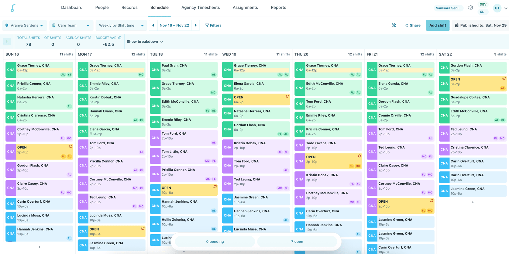 Schedule Views