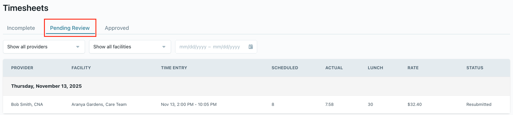 Submit a Timesheet